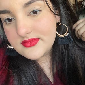 Black tassel earrings